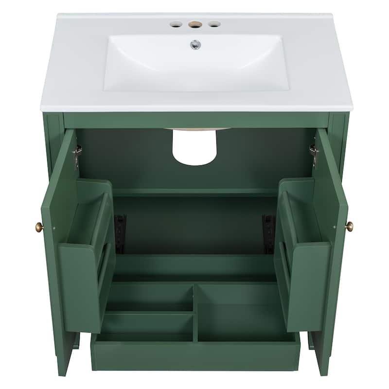 Christopher Knight Home - Alice Wooden Storage Bathroom Vanity with Sink