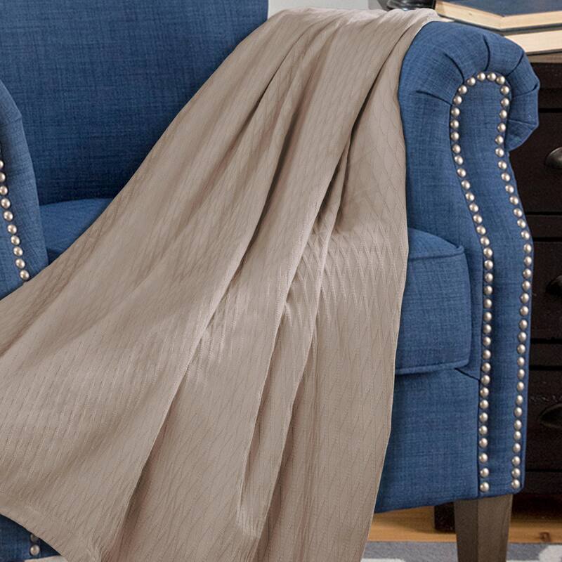 Superior Diamond Weave All-Season Bedding Cotton Blanket