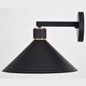 preview thumbnail 10 of 12, VAXCEL Dunbar 1-Light Matte Black and Gold Contemporary Outdoor Wall Sconce, Durable Metal Shade, LED Compatible, Dark Sky