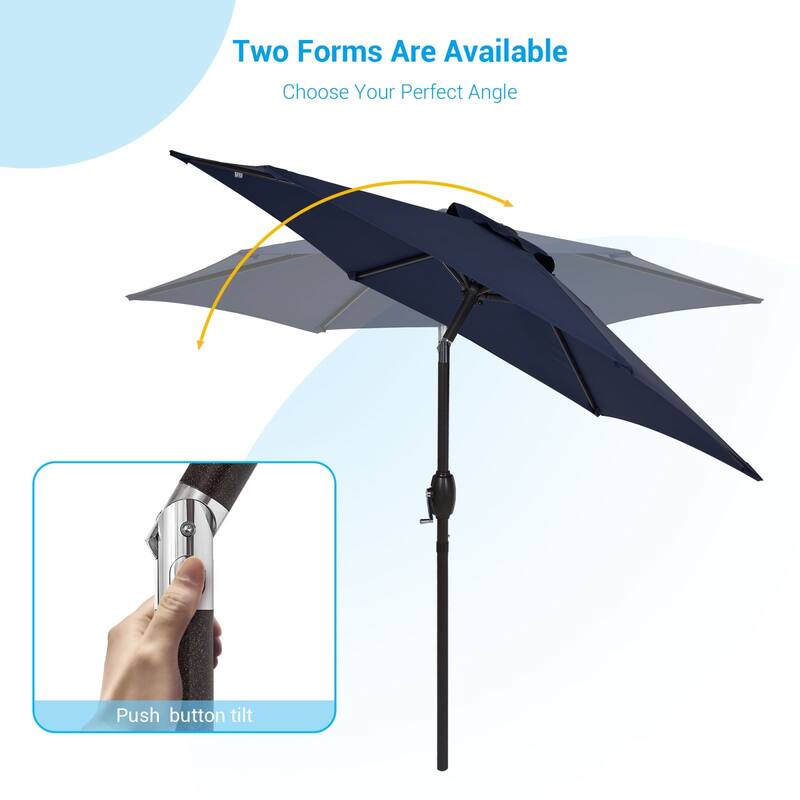 Bonosuki 7.5-foot Waterproof Sunshade Canopy Patio Umbrella