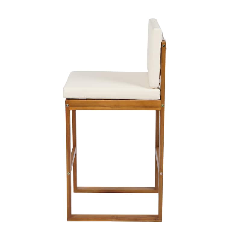 Christopher Knight Home Cole Outdoor Acacia Wood Barstool (set of 2)