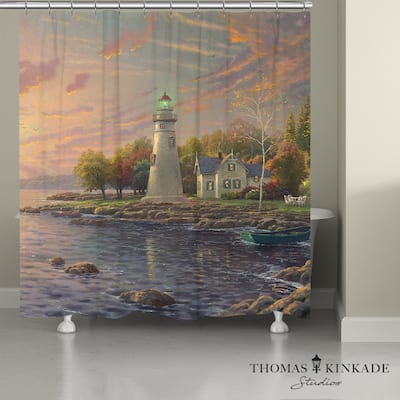 Thomas Kinkade Serenity Cove Shower Curtain by Laural Home