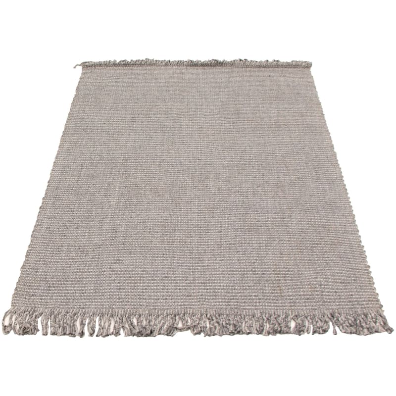 ECARPETGALLERY Hand Tufted Sienna Grey Wool Rug - 5'3 x 8'0