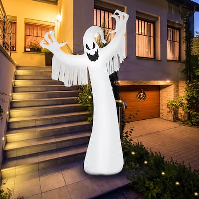 12Ft Halloween Inflatable Ghost with LED Light Outdoor Decoration