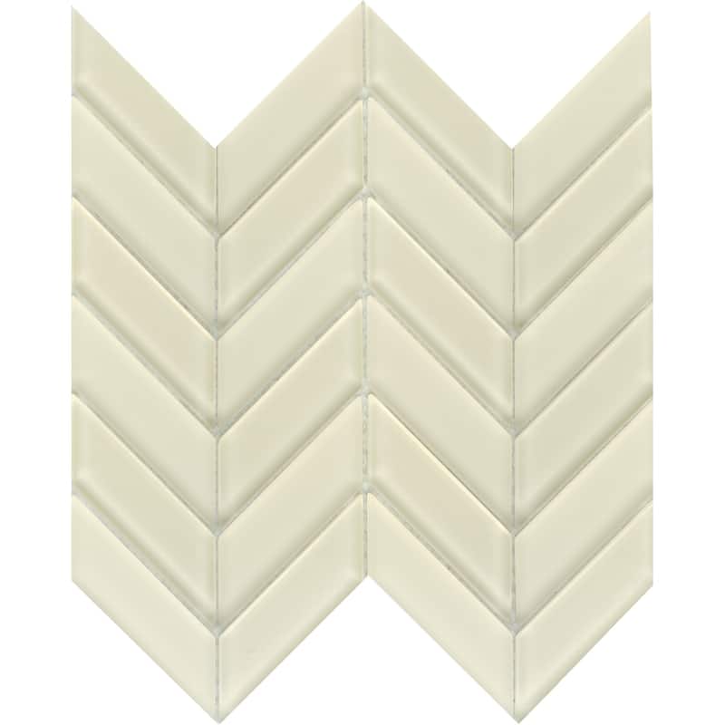 Emser Tile Edge - 12" x 12" Parallelogram Chevron Mosaic Wall Tile -