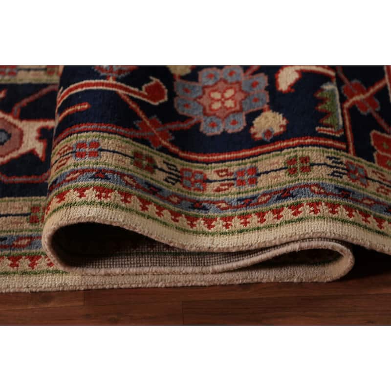 Geometric Heriz Serapi Oriental Large Area Rug Handmade Wool Carpet - 11'10" x 14'11"