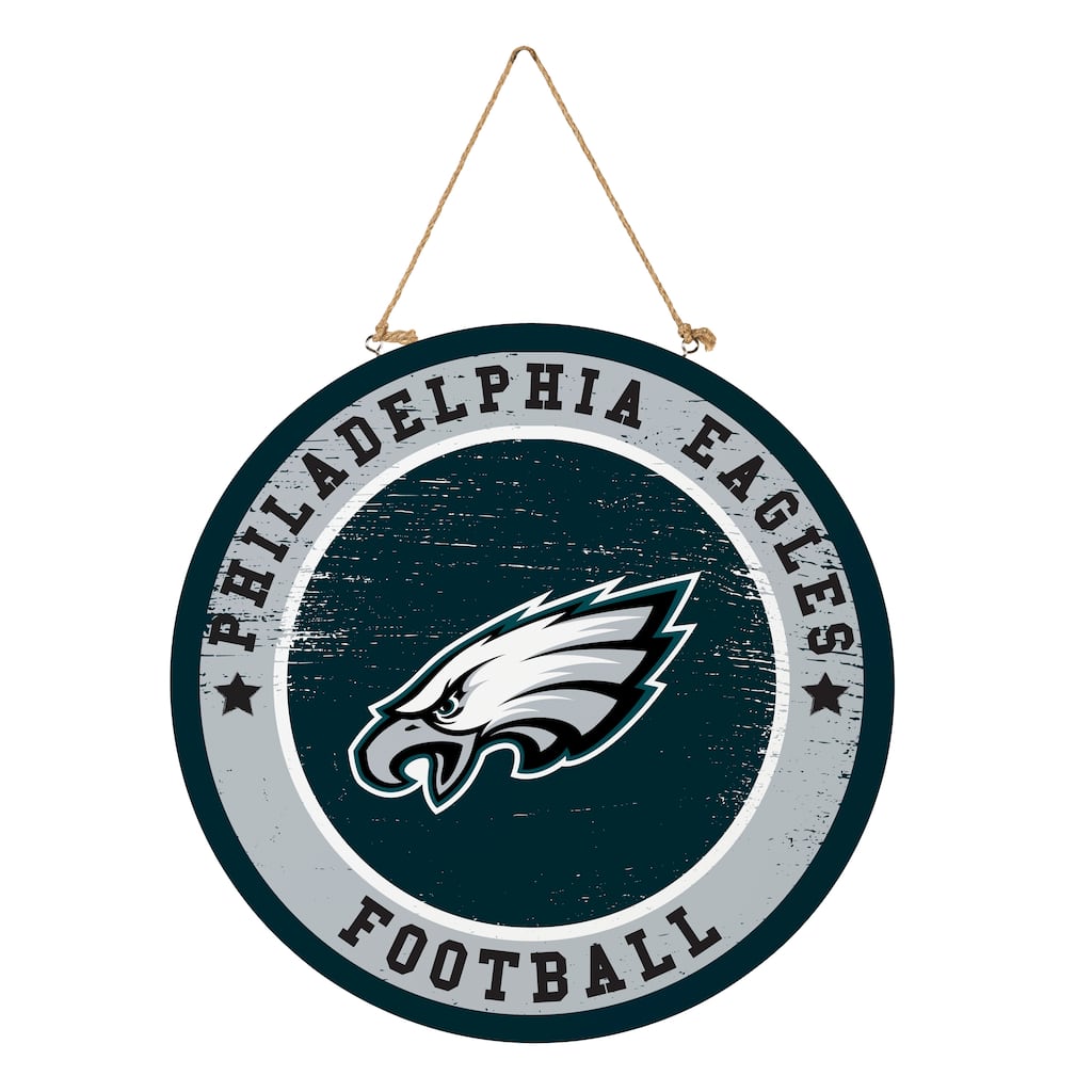 Philadelphia Eagles Wooden Door Decor Wall Sign - Multi-Color