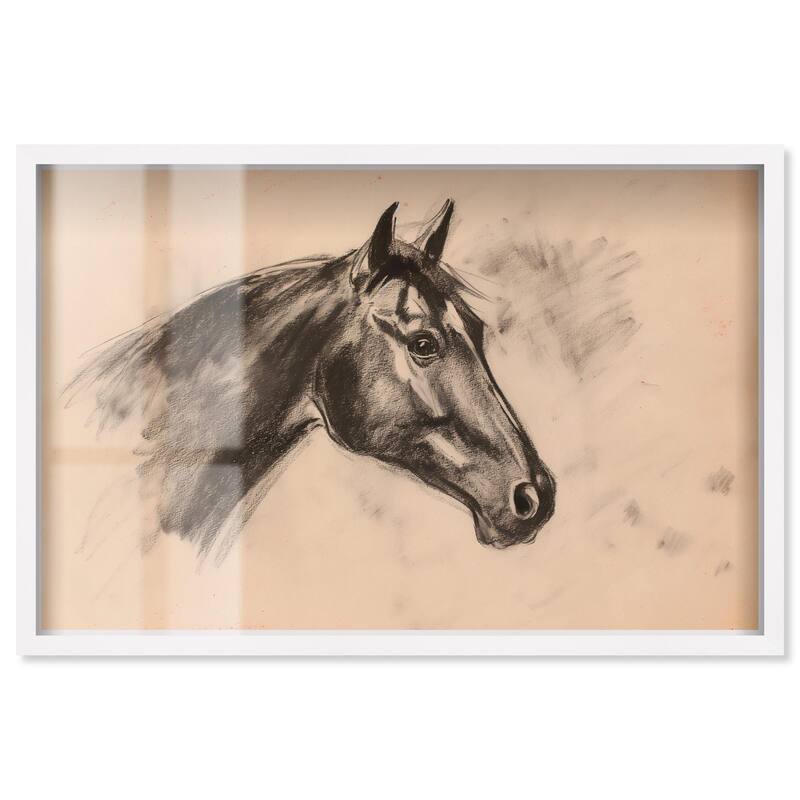 Strong side Shadowbox by Art Remedy - White - 15" x 10"