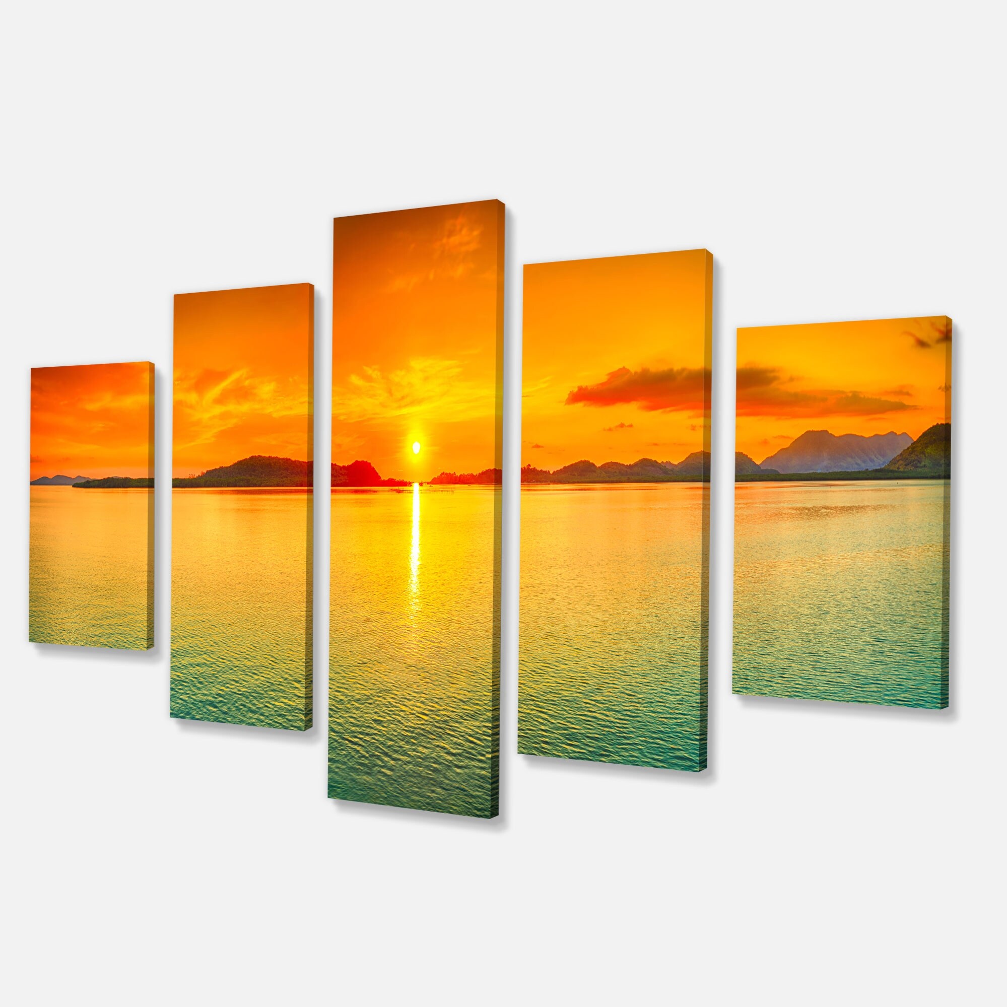 Designart "Sunset Panorama" Photography Canvas Art Print - Picture 8 of 15