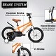 preview thumbnail 4 of 54, Adjustable 14" & 16" Kids Bike with Training Wheels, Safe Brakes & Easy Assembly