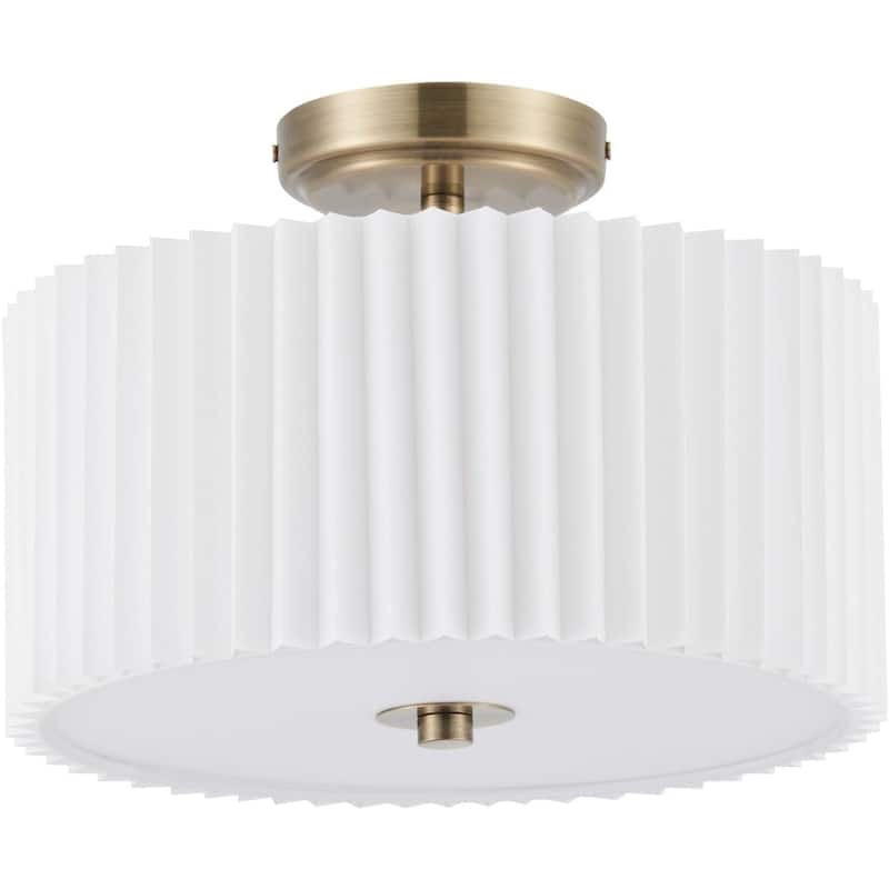 2-light drum light bronze bedroom light fabric, metal ceiling light
