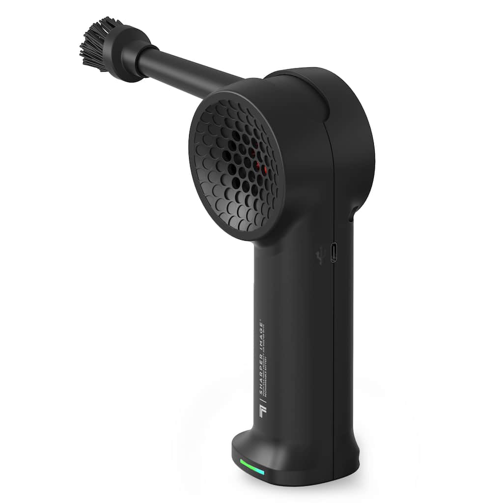 Sharper Image MACH 01X High Velocity Compressed Air Duster, Rechargeable, Rotating Design, Cleaning Tool, Black