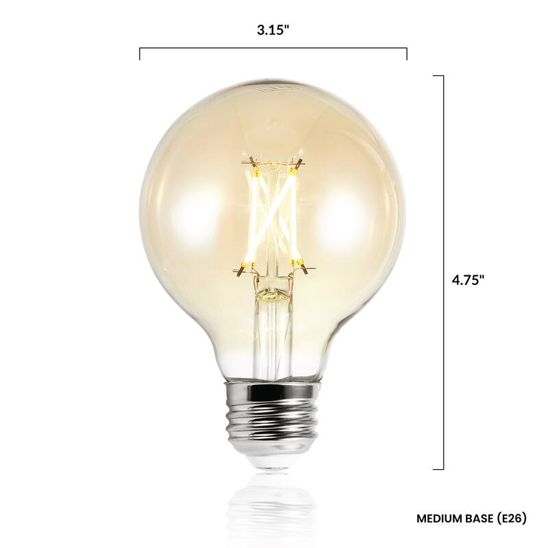 Light Society Set of 4 Niva G25 LED Filament Light Bulbs