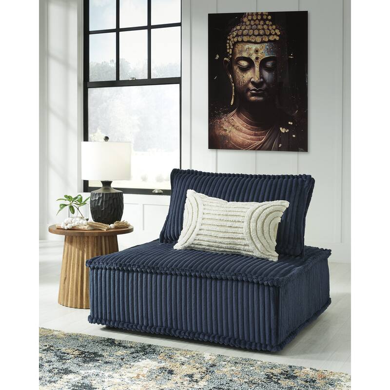 Signature Design by Ashley Bales Blue Accent Chair - 39"W x 39"D x 28"H