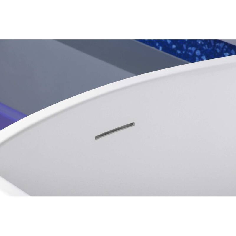 Peter Soaking Single Slipper Rectangular Bathtub in Glossy White