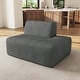 preview thumbnail 55 of 62, Modern No Assembly Required Sectional Chaise Lounge Side Sofa Right Facing - Grey-Side Lounge