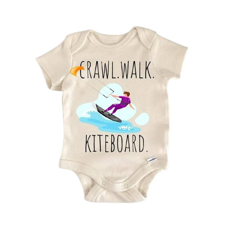 Kiteboard Water Sports - Baby Boy Girl Clothes Infant Bodysuit Funny Cute Newborn