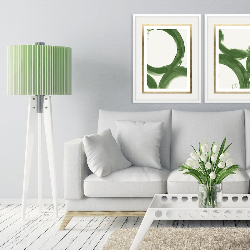 Rings of Water I Framed Art Giclee Under Glass - Green