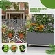 preview thumbnail 20 of 103, 72 in Metal Movable Planter Box with Trellis Privacy Screen Lockable Wheels
