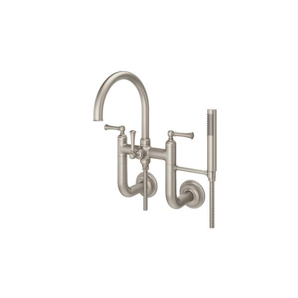 Shop Pfister Lg6 3tb Tisbury Wall Mounted Tub Filler With Hand Shower Overstock 17137079