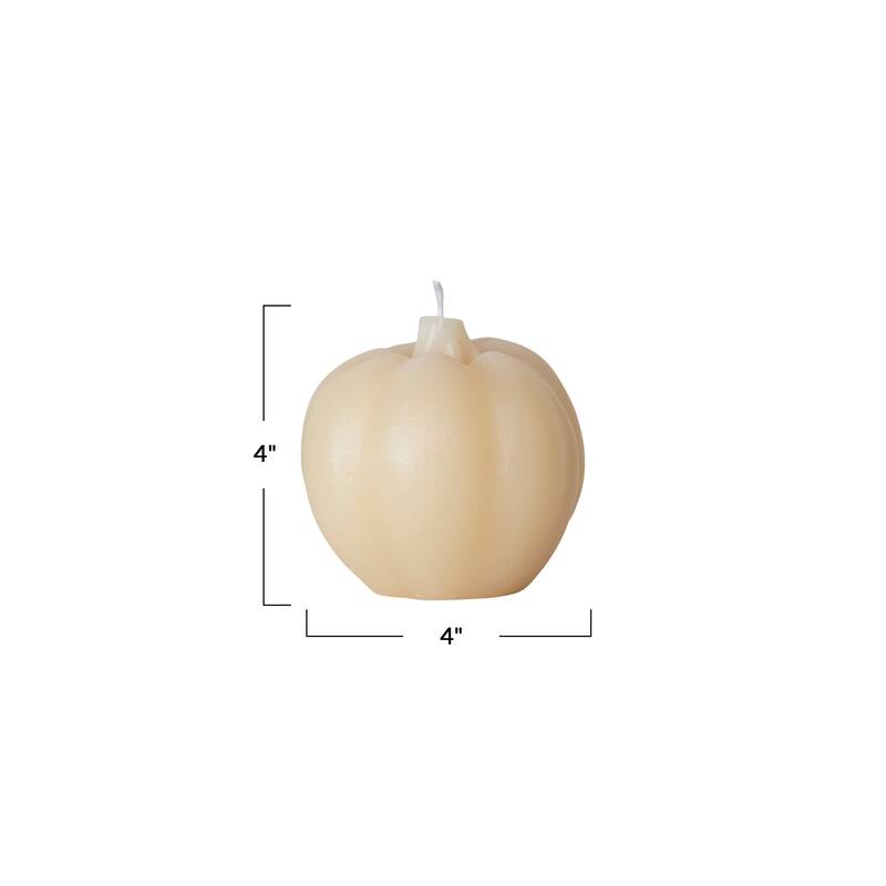Organic Unscented Pumpkin Shaped Candle
