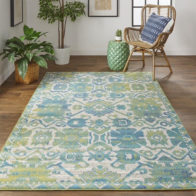 Hurst Modern Style Oriental Transitional Area Rug