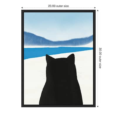 Car Fur Portrait by Little Dean Framed Canvas Wall Art