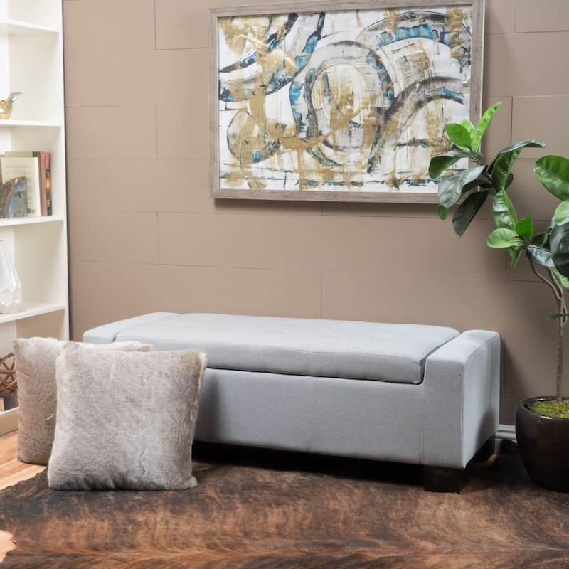 Roomfitters Modern Upholstered Storage Ottoman Bench, Lift-Top Entryway Seating