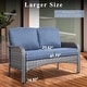 preview thumbnail 43 of 60, OVIOS 4-piece Water-Resistant Wicker Deep Seating Outdoor Sofa Set
