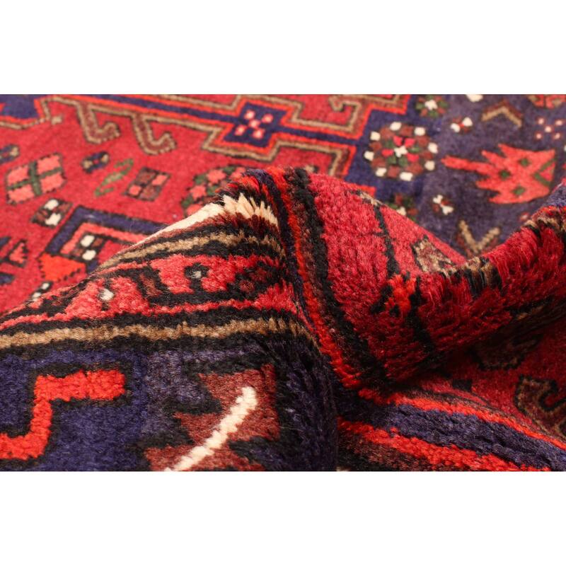 ECARPETGALLERY Hand-knotted Andelz Dark Red Wool Rug - 4'2 x 6'6