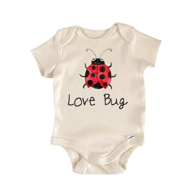 Lady Bug Snuggle - Baby Boy Girl Clothes Infant Bodysuit Funny Cute Newborn
