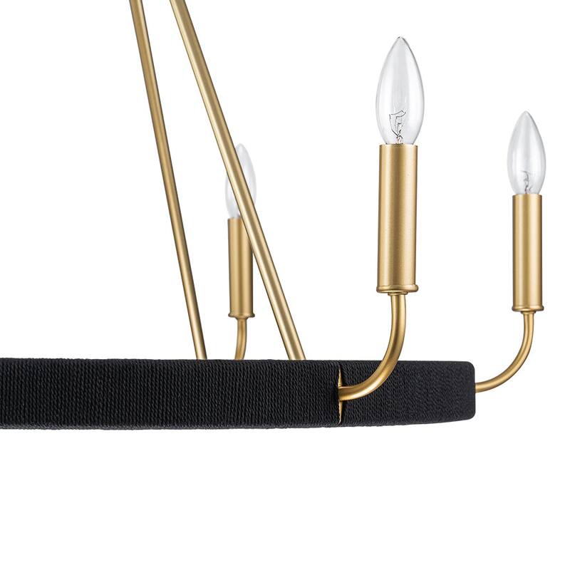 Modern Lodge 6-Light Candle-style Circular Chandelier - 30.1 in