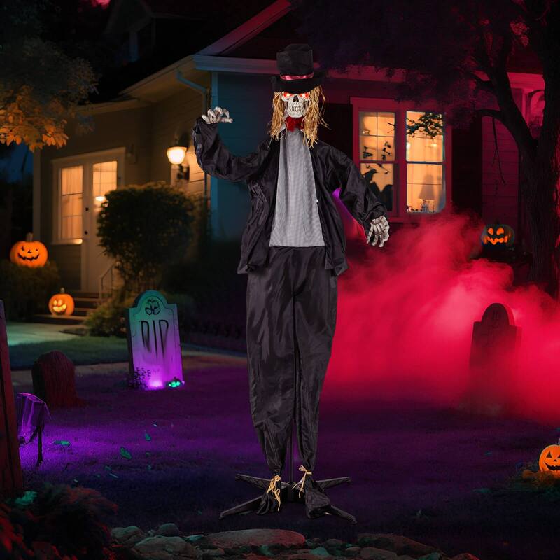 7.2 FT Halloween Animatronic Standing Groom Haunted Decoration