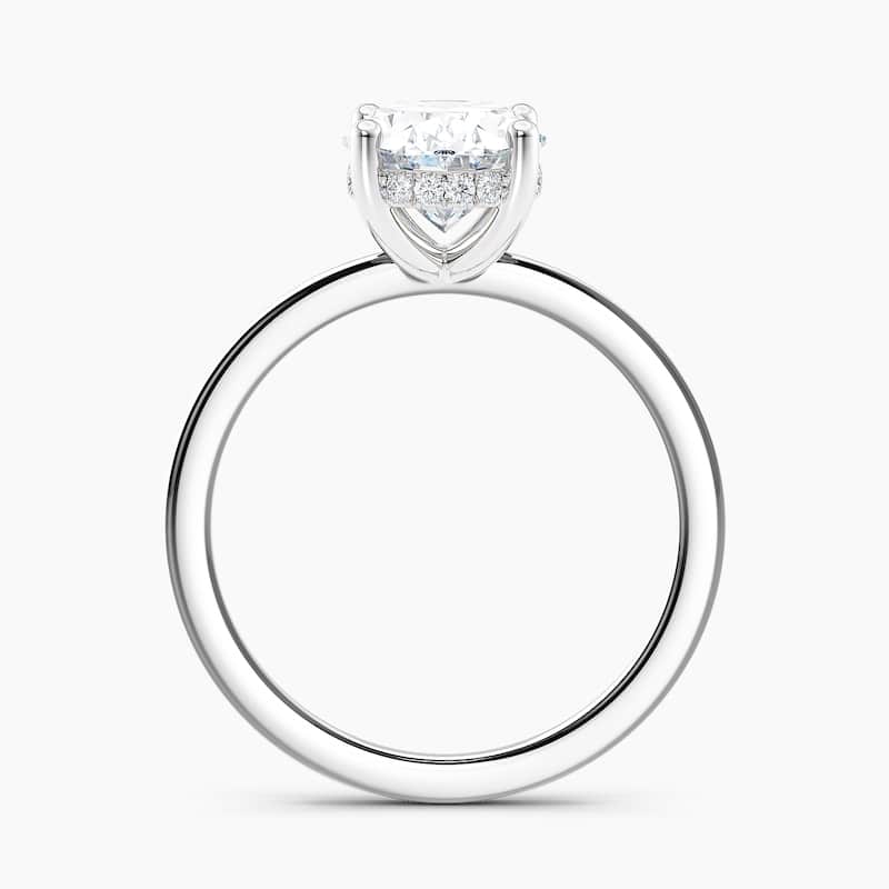 Auriya 14k Gold 0.75ctw Oval Hidden-Halo Lab Grown Diamond Engagement Ring