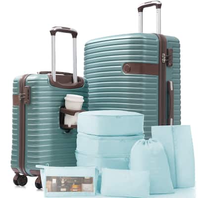 7 Pcs Hardshell Luggage Set w/TSA Lock, 360° Spinner Wheels, Lightweight Durable Travel