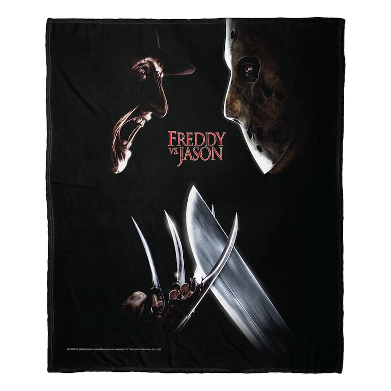Warner Brothers Freddy vs Jason Freddy vs Jason Poster Silk Touch Throw Blanket