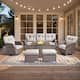 Option Brown Wicker & Beige cushion
