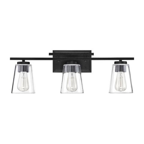 Savoy House Calhoun 3-Light Bathroom Vanity Light with Clear Glass (24" W x 9" H)