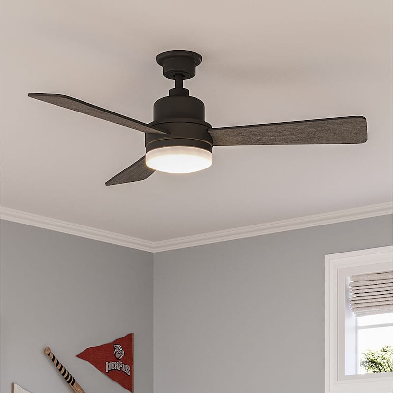 Trevina II Collection LED 52" 3-Blade Fan - 10.500" x 25.250" x 11.370" - Matte Black