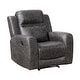 preview thumbnail 4 of 25, Elara 38" Microfiber Manual Reclining Chair with Tab Pull Motion Charcoal