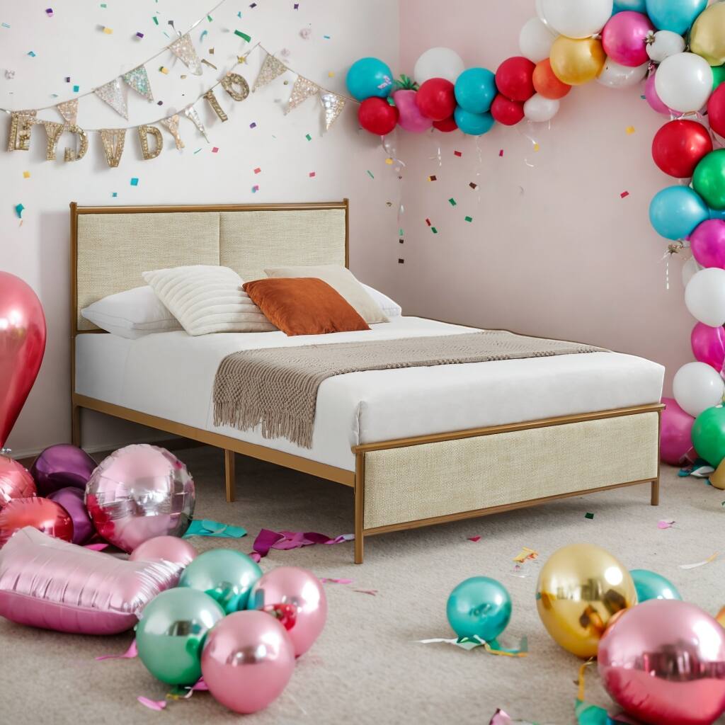 Mid-Century Modern Full Size Platform Bed