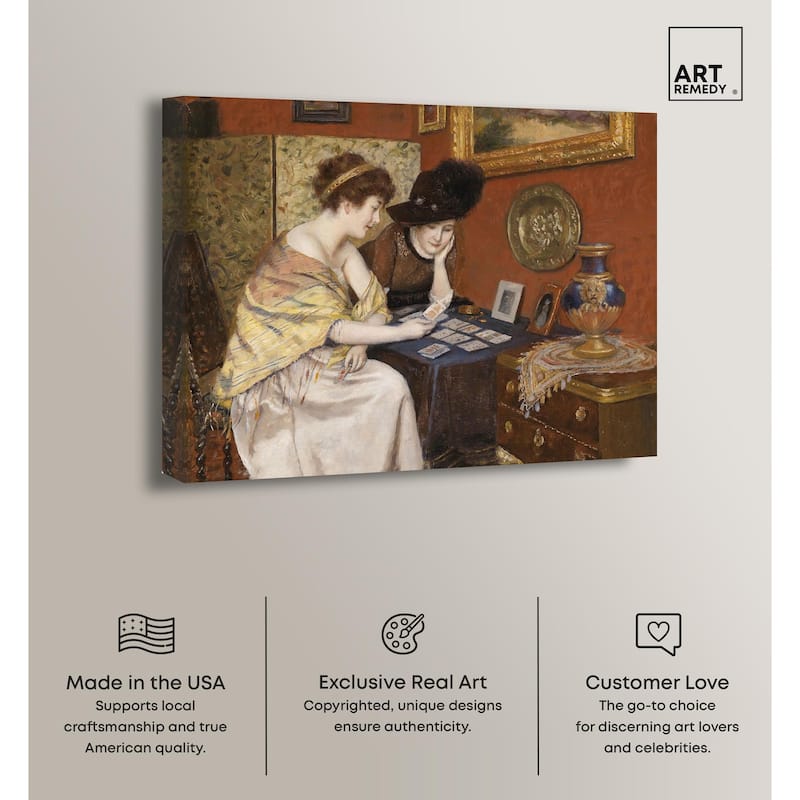 Reading the Cards Canvas by Art Remedy, Gallery Wrapped
