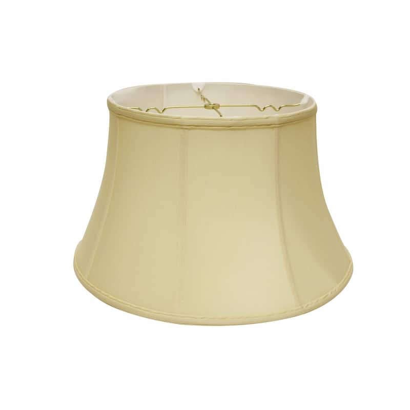 18" Antique White Drum Monay Shantung Lampshade - 17.5" L x 17.5" W x 9.5" H - Antiqued White - 17.5" L x 17.5" W x 9.5" H