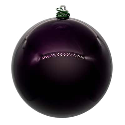 Vickerman 10" Plum Pearl UV Drilled Ball Ornament, 1 per bag. - Purple