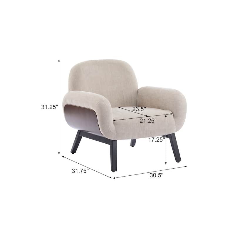 Christopher Knight Home -Daniel Solid Wood And Fabric Armchair