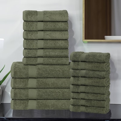 Superior Franklin Cotton Lightweight 18-Piece Assorted Towel Set