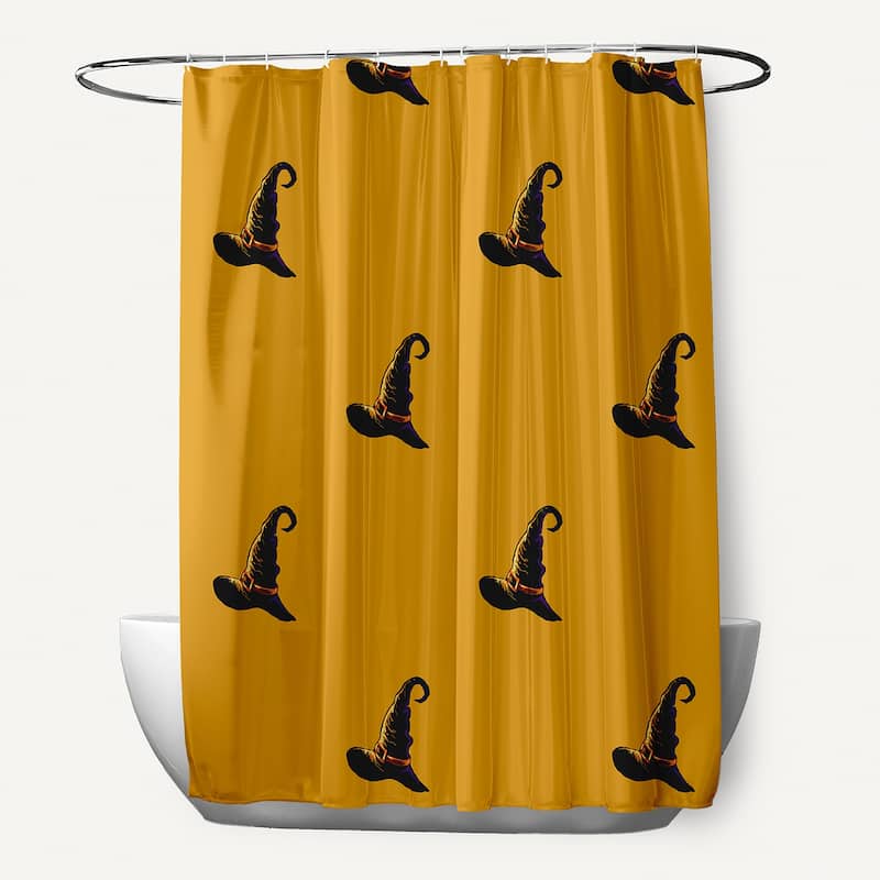 Witches Brew Holiday Print Shower Curtain (71 x 74) - Yellow