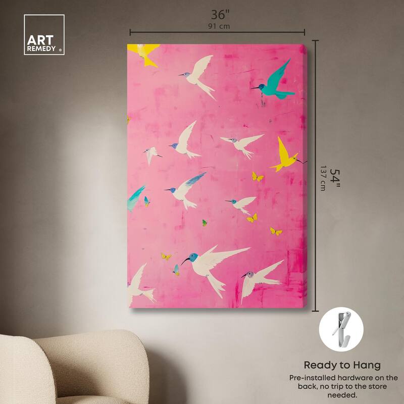 Soaring Sorbet Canvas by Art Remedy, Gallery Wrapped