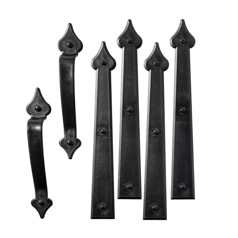 Cre8tive Hardware Classic Spade Magnetic Garage Door Hardware Set (6 piece)