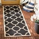 preview thumbnail 5 of 100, SAFAVIEH Courtyard Maryanne Indoor/ Outdoor Waterproof Patio Backyard Rug 2'3" x 14' Runner - Black/Beige